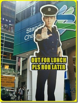 Image result for Singapore cardboard policeman